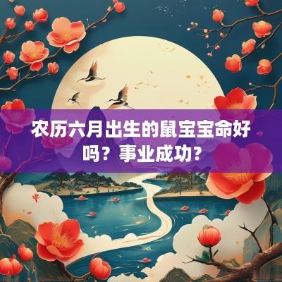 农历六月出生的鼠宝宝命好吗？事业成功？