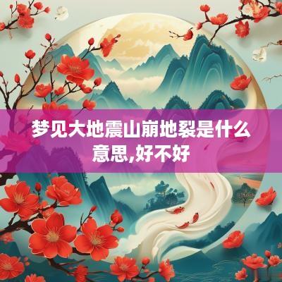 梦见大地震山崩地裂是什么意思,好不好