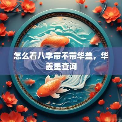 怎么看八字带不带华盖，华盖星查询