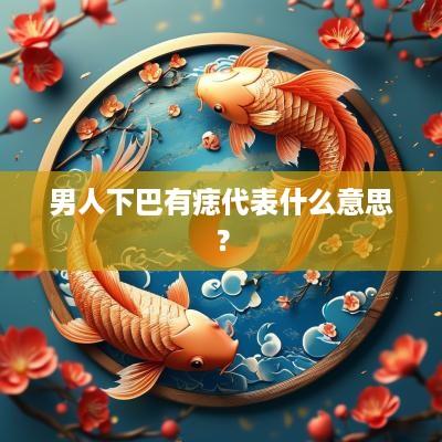 男人下巴有痣代表什么意思？