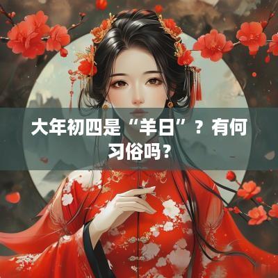 大年初四是“羊日”？有何习俗吗？