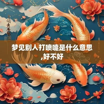 梦见别人打喷嚏是什么意思,好不好