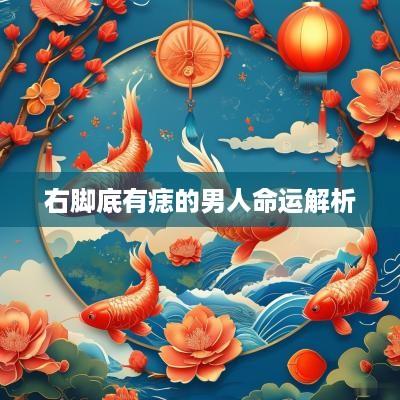 右脚底有痣的男人命运解析