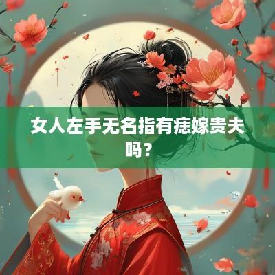 女人左手无名指有痣嫁贵夫吗？