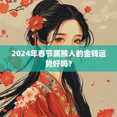 2025年春节属猴人的金钱运势好吗？