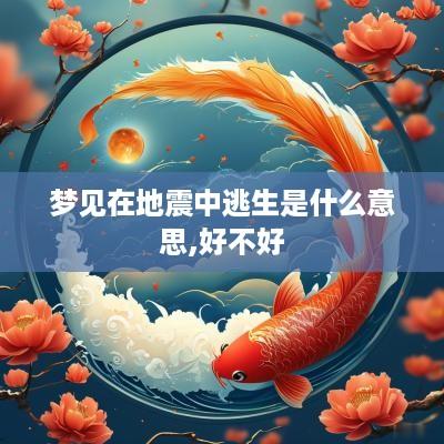 梦见在地震中逃生是什么意思,好不好