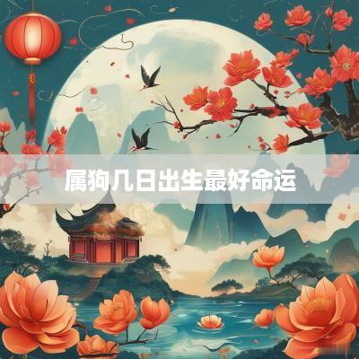 属狗几日出生最好命运