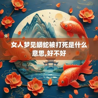 女人梦见蟒蛇被打死是什么意思,好不好