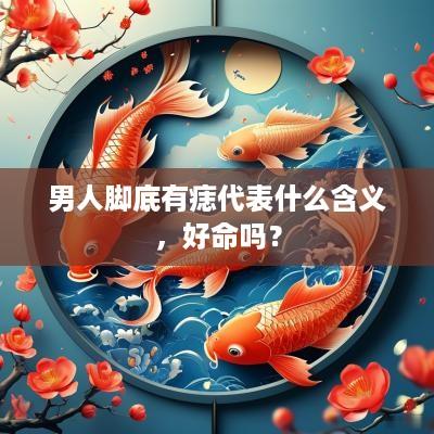 男人脚底有痣代表什么含义，好命吗？