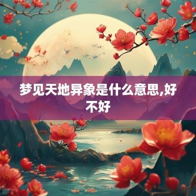 梦见天地异象是什么意思,好不好