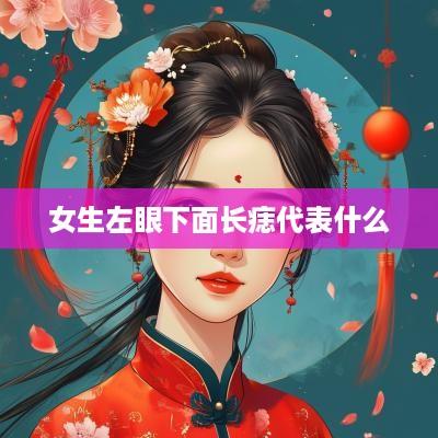 女生左眼下面长痣代表什么