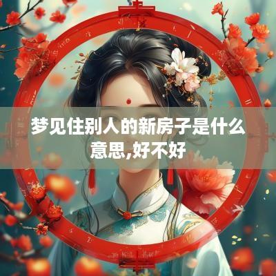 梦见住别人的新房子是什么意思,好不好