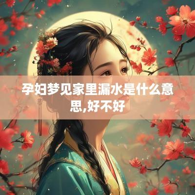孕妇梦见家里漏水是什么意思,好不好