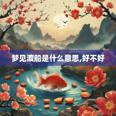 梦见渡船是什么意思,好不好