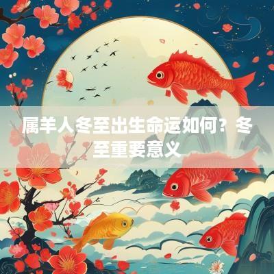 属羊人冬至出生命运如何？冬至重要意义