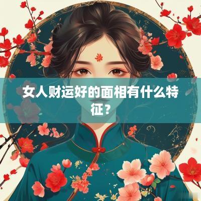 女人财运好的面相有什么特征？
