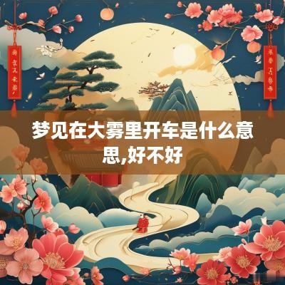 梦见在大雾里开车是什么意思,好不好