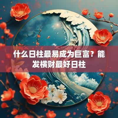 什么日柱最易成为巨富？能发横财最好日柱