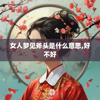 女人梦见斧头是什么意思,好不好