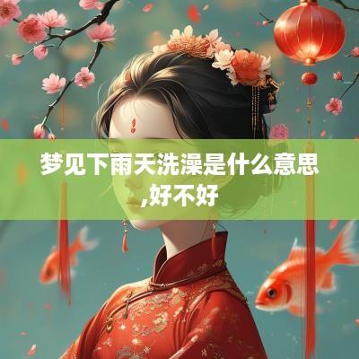 梦见下雨天洗澡是什么意思,好不好
