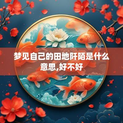 梦见自己的田地阡陌是什么意思,好不好