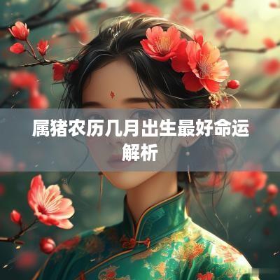 属猪农历几月出生最好命运解析
