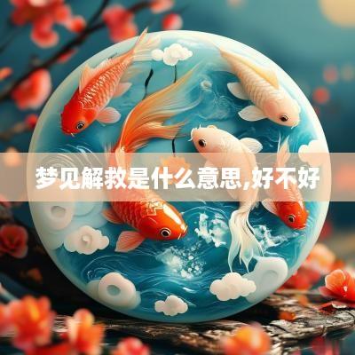 梦见解救是什么意思,好不好