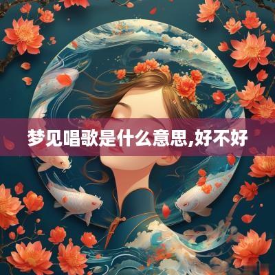 梦见唱歌是什么意思,好不好