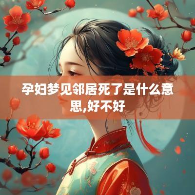 孕妇梦见邻居死了是什么意思,好不好