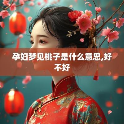 孕妇梦见桃子是什么意思,好不好