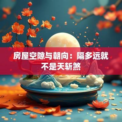 房屋空隙与朝向：隔多远就不是天斩煞