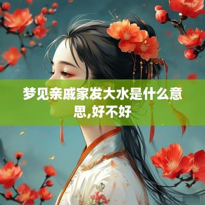 梦见亲戚家发大水是什么意思,好不好