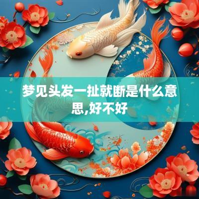 梦见头发一扯就断是什么意思,好不好