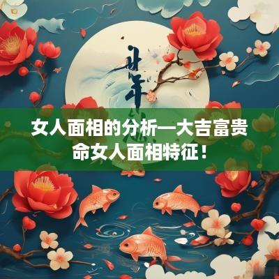 女人面相的分析—大吉富贵命女人面相特征！