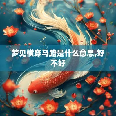 梦见横穿马路是什么意思,好不好
