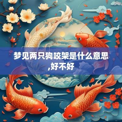 梦见两只狗咬架是什么意思,好不好