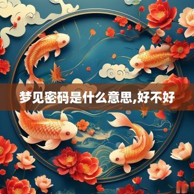 梦见密码是什么意思,好不好
