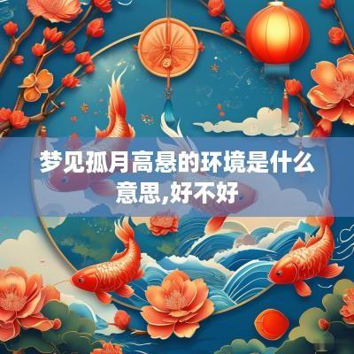 梦见孤月高悬的环境是什么意思,好不好