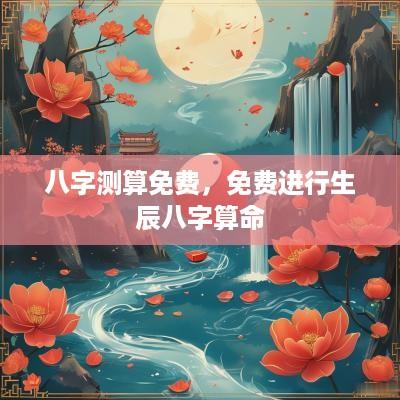 八字测算免费，免费进行生辰八字算命