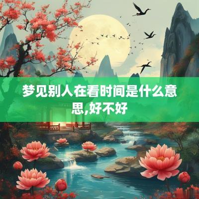 梦见别人在看时间是什么意思,好不好