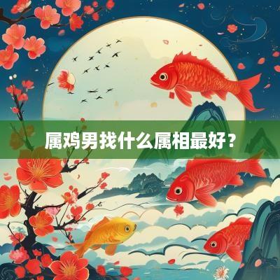 属鸡男找什么属相最好？