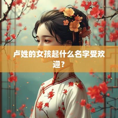 卢姓的女孩起什么名字受欢迎？