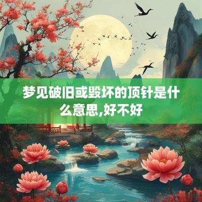 梦见破旧或毁坏的顶针是什么意思,好不好