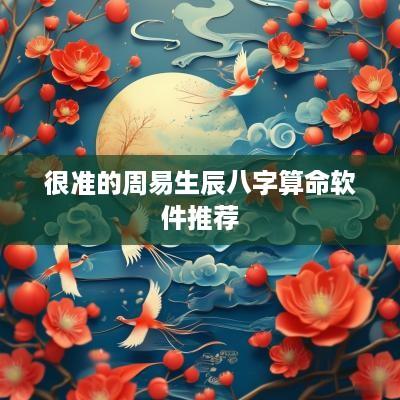 很准的周易生辰八字算命软件推荐