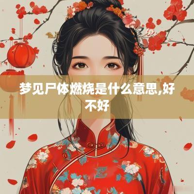 梦见尸体燃烧是什么意思,好不好
