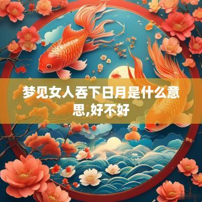 梦见女人吞下日月是什么意思,好不好