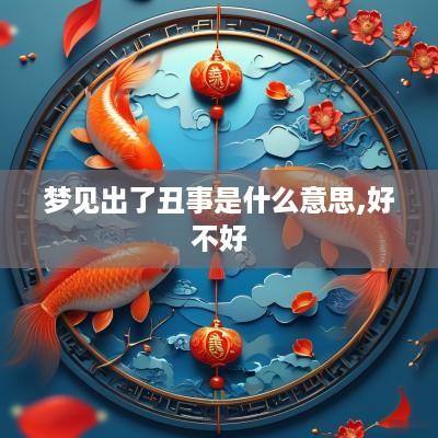 梦见出了丑事是什么意思,好不好