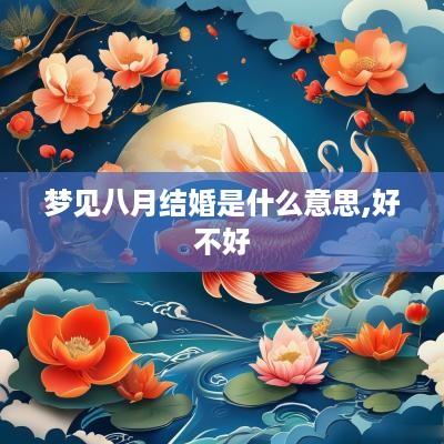 梦见八月结婚是什么意思,好不好