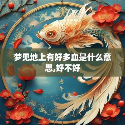 梦见地上有好多血是什么意思,好不好