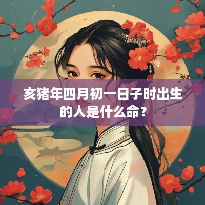亥猪年四月初一日子时出生的人是什么命？